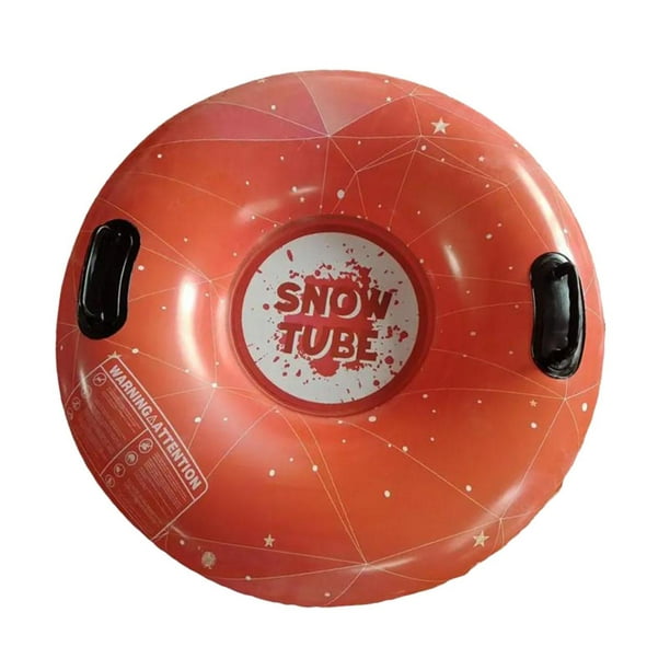 Tubo de nieve inflable Trineo de nieve Tubo de esquí para niños Tubo de nieve de invierno con asas para deportes navideños Diversión de invierno Esquí Rojo