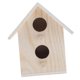 thumbnail image 1 of Suministros Para Pájaros Accesorios Para Jaulas Para Loros Caja De Madera Casa De 2 Orificios Caba?a Para Pájaros, 1 of 5