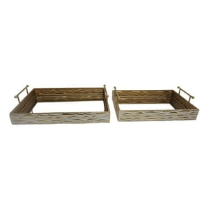 Genérico - Set 2 Bandejas Decorativas Diseño Elegante Funcional Jhn