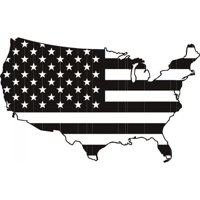 Rienda Libre Graphics - Decomural America Flag Usa Map Ws-18361