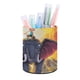 thumbnail image 1 of Los Thornberrys-theme Cylinder Pen Holder Pencil Organizer with Flannel Lining PVC Leather Material Cardboard Base for study work 10*8CM, 1 of 6