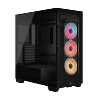 Pc Case Corsair 3500X Lx - Ventilador Inverso Rgb De Media Torre, Color Negro