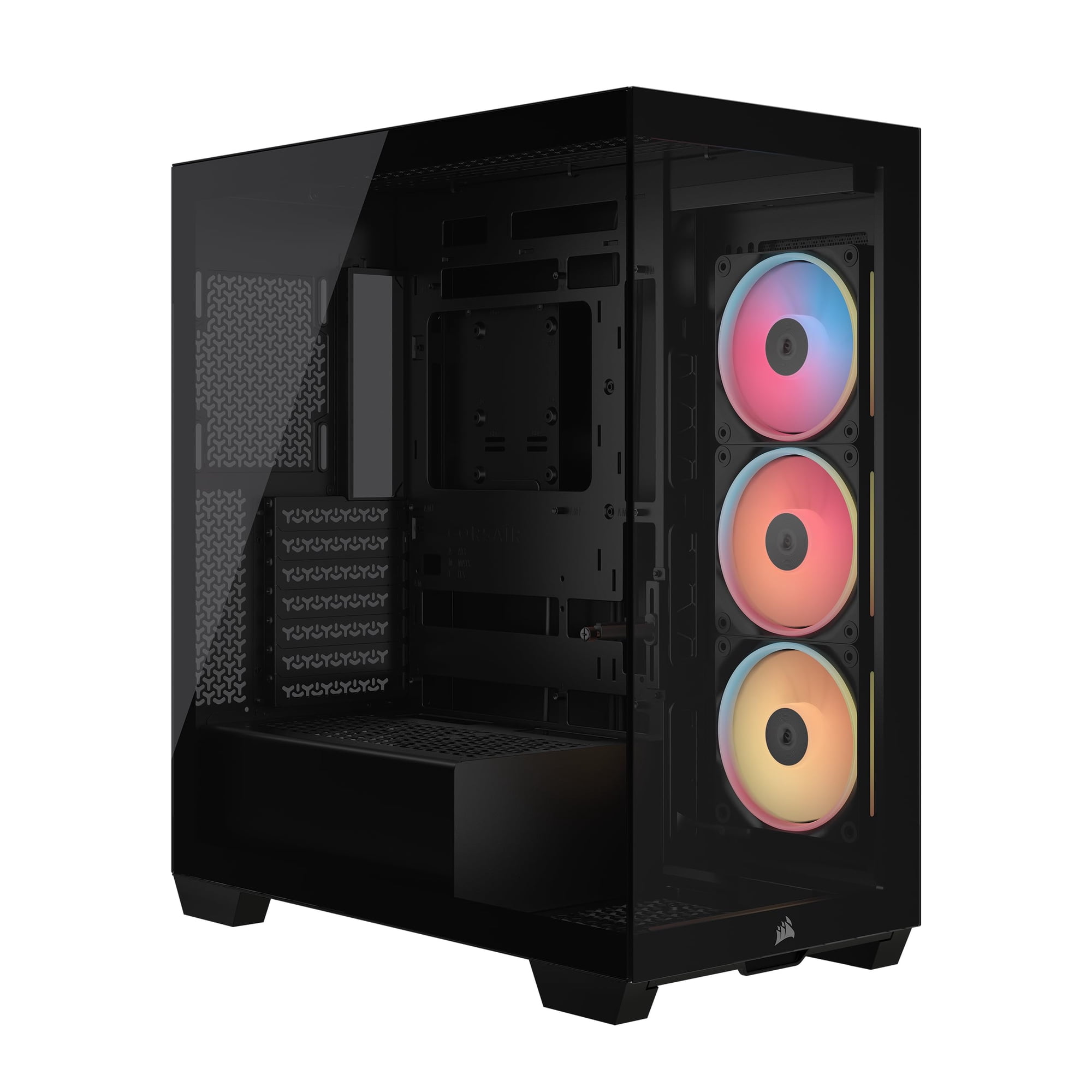 Pc Case Corsair 3500x Lx - Ventilador Inverso Rgb De Media Torre, Color Negro