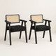 thumbnail image 1 of Pack de 2 Sitiales Acolchado Chandigarh Butaca Rattan - Negro, 1 of 7