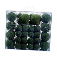 Bothyi - 48 Bolas Navideñas Para Decorar El Árbol De Navidad, Color Verde Militar.