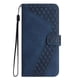 thumbnail image 1 of Funda tipo cartera para Samsung Galaxy A36 5G con tarjetero, bolsillo para billetes, soporte, cierre magnético y correa para la muñeca, funda tipo folio con textura geométrica azul, 1 of 5