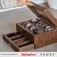 thumbnail image 2 of Caja de reloj TAWBURY de 8 ranuras con cajón para hombre de piel sintética, 2 of 9