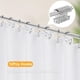 thumbnail image 3 of Juego de cortinas de ducha Craidlela 3 en 1 con forma de gofre blanco, 180 x 180 cm, 3 of 7