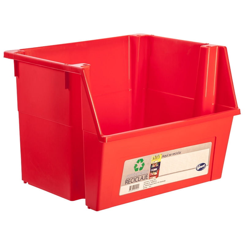 Contenedor De Reciclaje Rojo Wenco