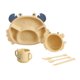thumbnail image 3 of Juego De Cuencos Con Forma De Cangrejo, Plato De Comida Para Bebés, Vajilla Para Niños Pequeños, Utensilios Para Bebés, Amarillo, 3 of 5