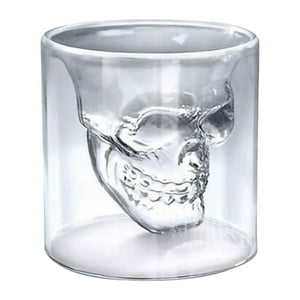 Genérico - Vaso De Cerveza De Cristal, Regalo Novedoso, Taza De Café Con Forma De Calavera Para La Oficina, Fiesta Del Día De San Valentín, 250 Ml, 9 Cm X 9 Cm X 9,5 Cm