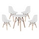 thumbnail image 1 of Comedor Mesa Eames Redonda Blanca - 4 Sillas Eames transparentes, 1 of 3