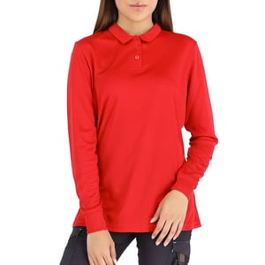 Polera Cooldry Quebec Manga Larga Mujer Red