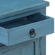 thumbnail image 3 of Mesita de noche VidaXL de mango macizo azul con almacenamiento, 3 of 8
