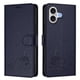 thumbnail image 1 of Funda tipo cartera FOXDOCK para iPhone 17 con soporte, ranuras, RFID, diseño de gato, 1 of 5