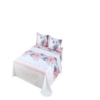 Genérico - Juego De Sabanas 100% Algodon Plaza Y Media Blanco C6