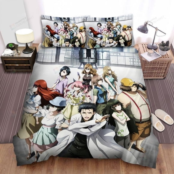 Steins;Gate Tv Anime Quilt Duvet Cover Set Super Queen3-Piece Bedding Set
