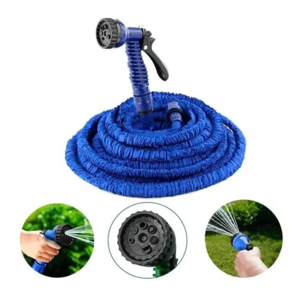 Genérico - Manguera Retráctil Expandible De Jardín 45 Metros Color Azul