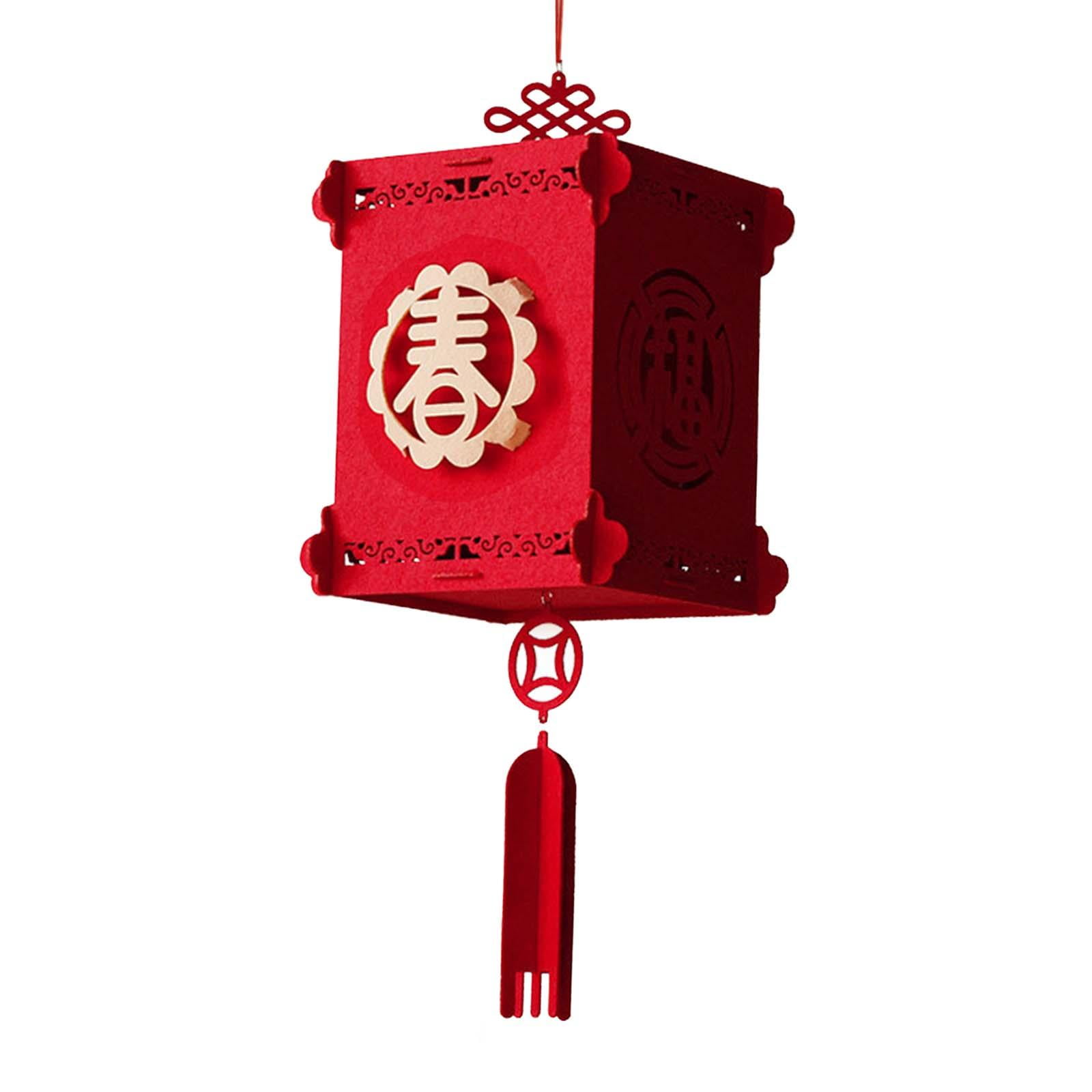 Magideal - Linterna China Roja Colgante Decorativa, Linterna 3d Para Decoración Del Año Nuevo Chino, Bricolaje, Para Decoración De Festivales, Linterna Festiva Estilo B