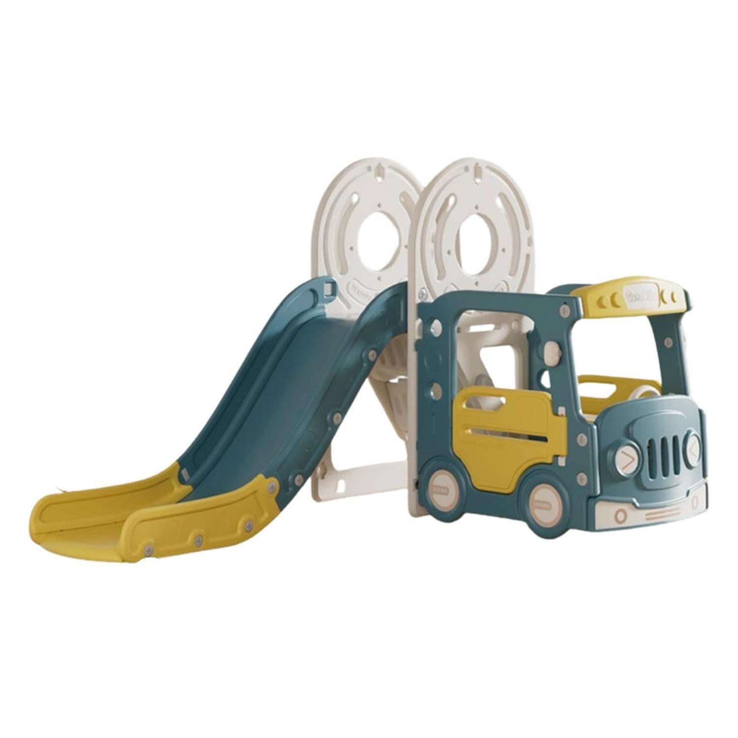 Auckland Outdoor - Juego Resbalin Tobogan Casa Club De Juegos Smile Bus Multicolor