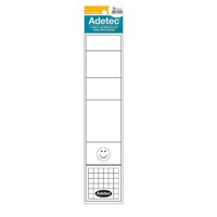 Adetec - Lomos Autoadhesivos Para Archivador Blanco