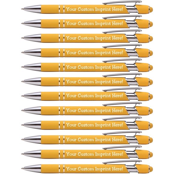 Lápices táctiles personalizados Express Pencils de tacto suave, metal, 12 piezas
