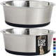 thumbnail image 1 of Juego de 2 cuencos para perros GORILLA GRIP, acero inoxidable de 1,4 litros, color negro, 1 of 9