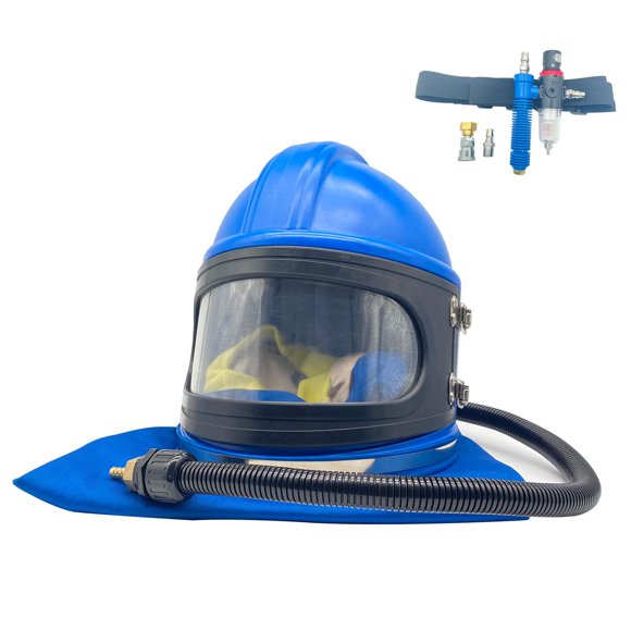 Casco SHUNJIE para chorro de arena con capucha de alimentación de aire segura