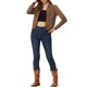 thumbnail image 2 of INSPIRE CHIC Chaqueta de Imitación de Gamuza para Mujer con Cuello Alto, Cremallera, Diseño Recortado y Bolsillos XS Marrón, 2 of 6