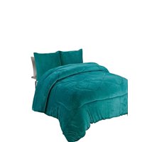 Genérico - Set Cobertor De Invierno Plush 1.5 Plaza 180X200Cm Turquesa