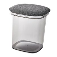 Magideal - Caja De Almacenamiento De Juguetes Para Niños Otomanos, Reposapiés Portátil, Taburete Acolchado, Reposapiés Multifuncional Para Dormitorio, Decoración Gris