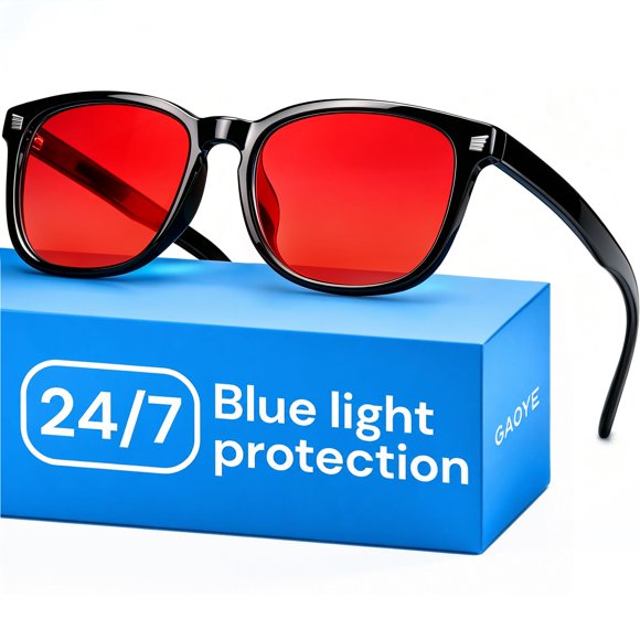Gaoye Gafas de Luz Azul para Juegos y Ordenador - Lentes Rojas
