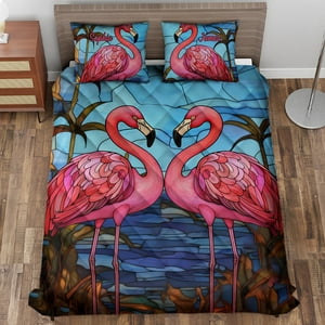 Milsleep - Love Flamingos - Juego De Edredón Personalizado Flamingo