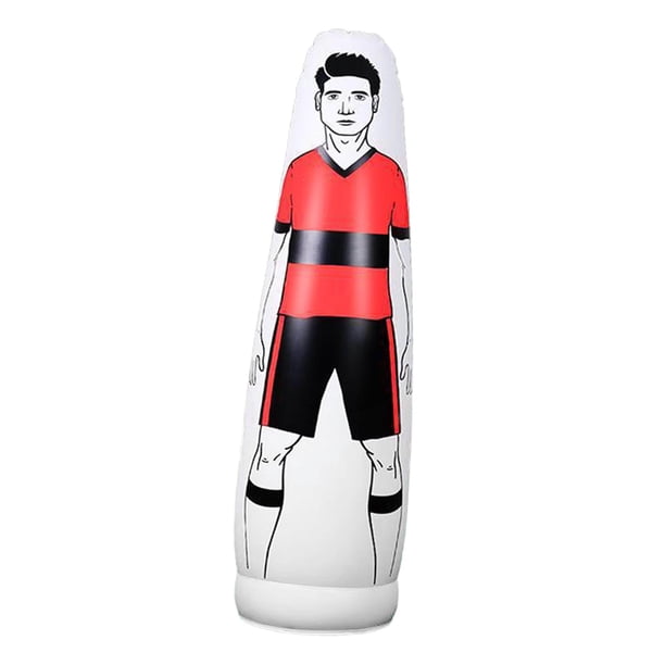 Maniquí de entrenamiento de fútbol inflable, vaso de entrenador de fútbol inflable, bolsa de boxeo portátil, entrenamiento de boxeo para niños adultos rojo 175cm