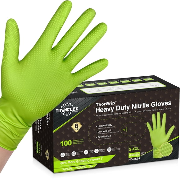 Guantes desechables TitanFlex ThorGrip Heavy Duty Nitrile XL