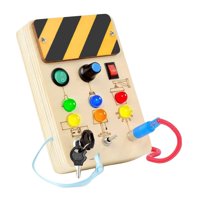 Bothyi - Interruptor De Luz Led Tablero Ocupado Bebé Tablero Ocupado De Madera Para Niños Niños Pequeños