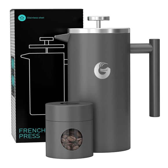 Cafetera French Press Coffee Gator de 1 litro con tarro de viaje