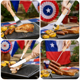 thumbnail image 2 of Kit Parrillero Completo 11 Piezas EOLAND Mangos de Madera con Estuche Acero Inoxidable, 2 of 7