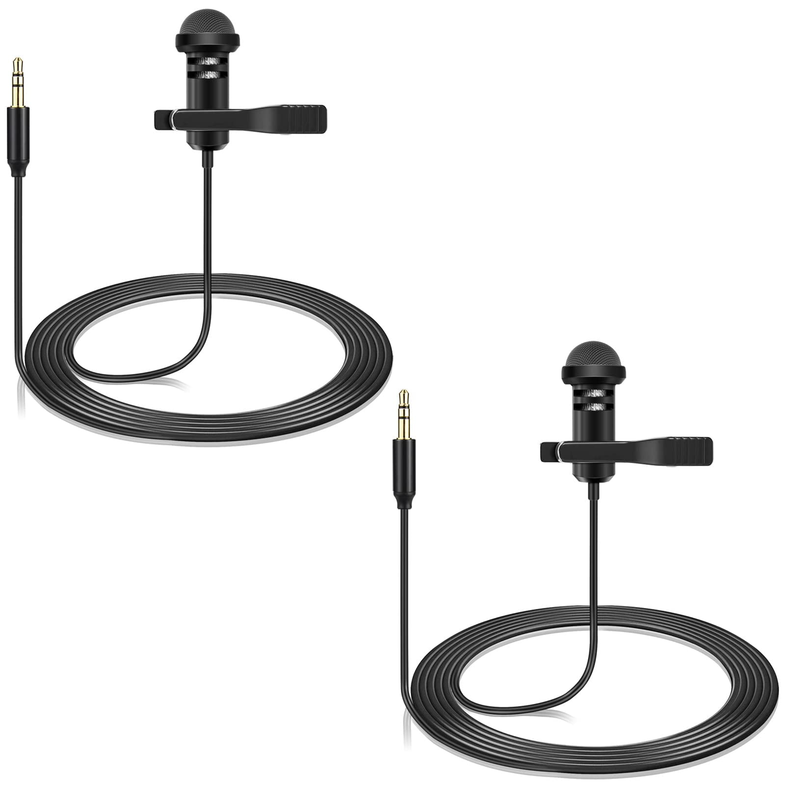 Weishan - Paquete De 2 Micrófonos Lavalier Para Dji Mic 2 Y Rode Wireless Go 2