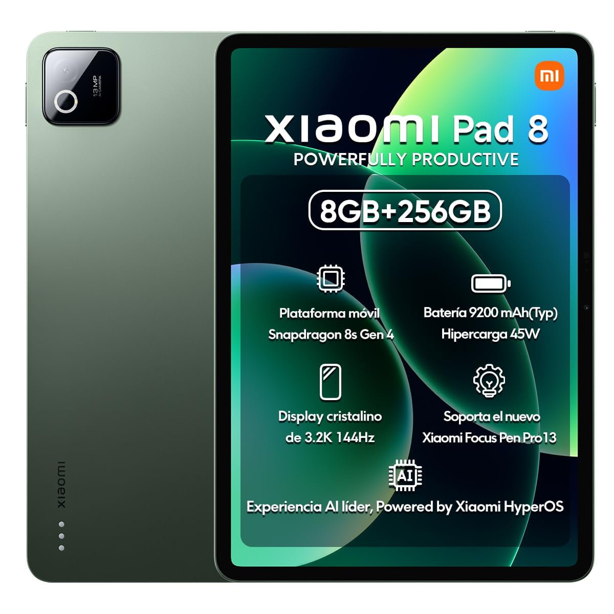 Tableta Xiaomi Pad 8 Ai Wifi Global 11.2" 256gb + 8gb Verde Pino