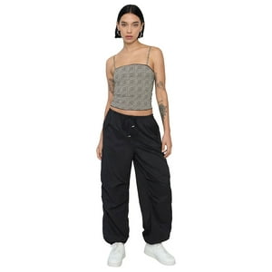 Pantalón Mujer Parachute Color Negro Corona