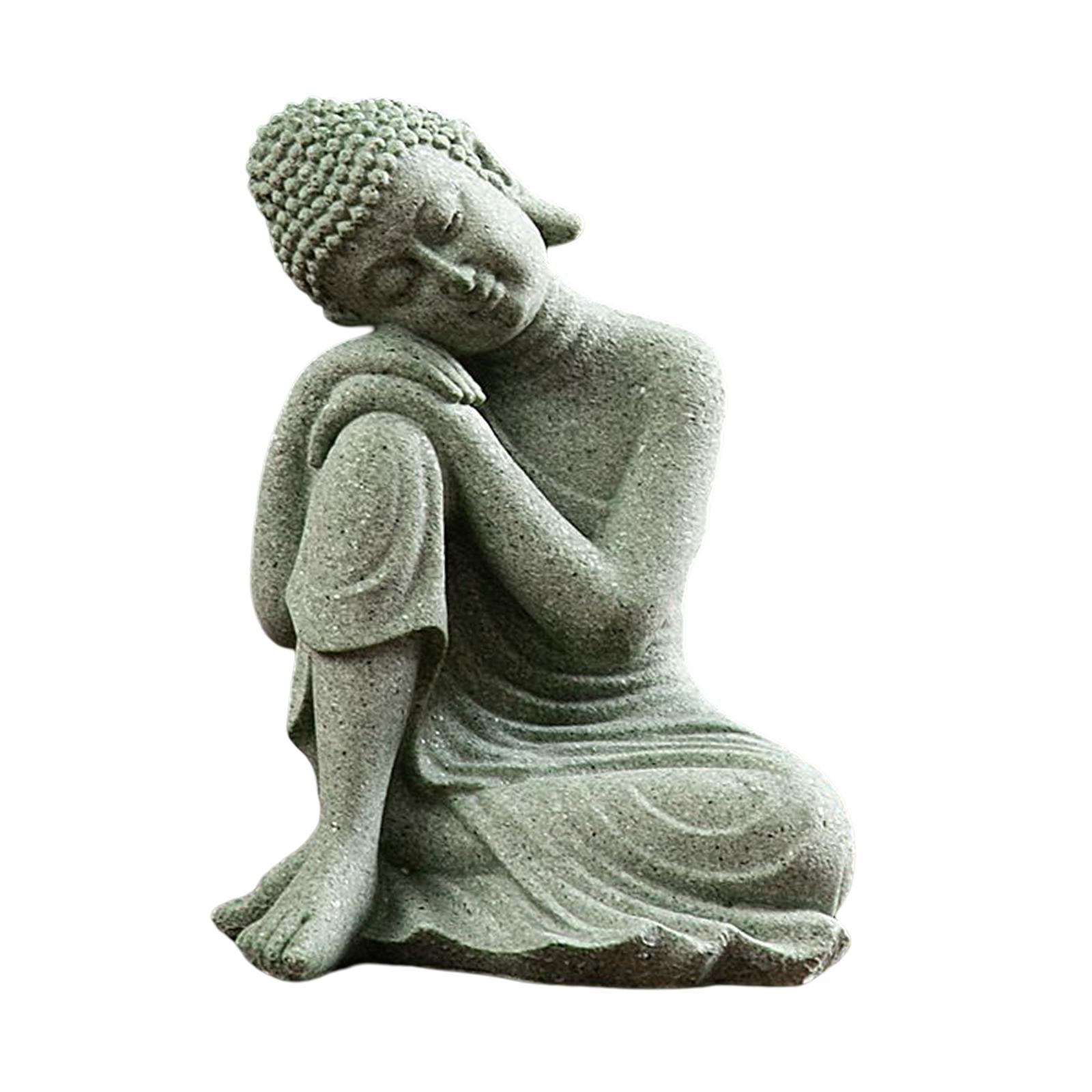 Bothyi - Arenisca Estatua De Buda Decoración Estatuilla Zen Para La Decoración Del Hogar Al Aire Libre