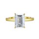 thumbnail image 1 of Anillo de Compromiso de Corte Esmeralda de 3.5 Quilates CZ Anillo de Diamante de Oro Simulado para Mujer Anillos de Promesa de Plata Esterlina 925 para Ella, 1 of 7