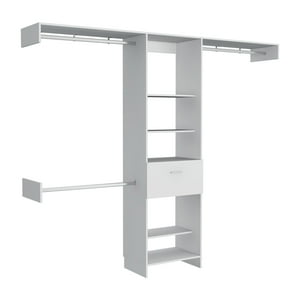 Fmfurniture - Closet 1 Cajon Multiples Barras Fm-015B Blanco