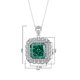 thumbnail image 5 of Collar Colgante Amarillo / Verde para Mujer Hielo Triturado Cuadrado Corte Radiante CZ Diamante Simulado Collar de Plata Esterlina 925 Collares Colgante, 5 of 5