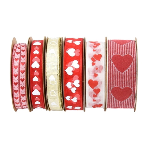 Bothyi - Cintas Decorativas Para El Día De San Valentín, 6 Uds., Cinta De Costura Para Ramo De Boda, Cumpleaños