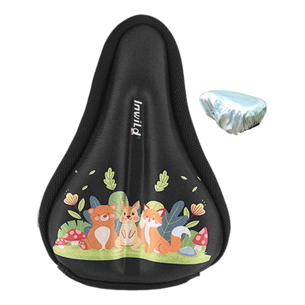 Ioensy - Funda De Cojín Para Asiento De Bicicleta Para Niños Con Funda Impermeable Protector De Asiento De Bicicleta S Animales