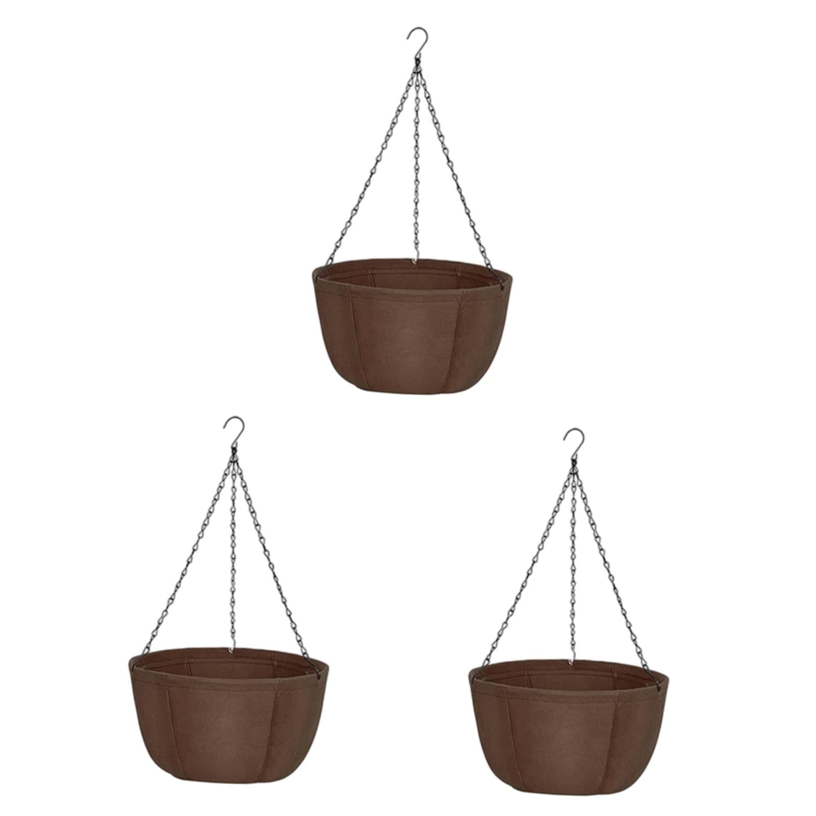 Magideal - 3 Piezas De Macetas Colgantes Planta Maceta Regalos Encantadores Adornos De Drenaje Cestas Colgantes Para La Oficina De Jardín Balcón De Escritorio De 12 Pulgadas