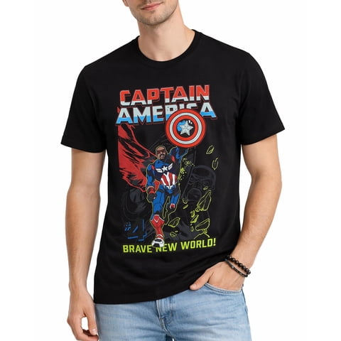 Remera Marvel Avengers Capitán América Para Hombre Talle Grande