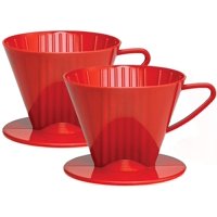Cono Para Preparar Café Fino Tamaño 2 Rojo Juego De 2